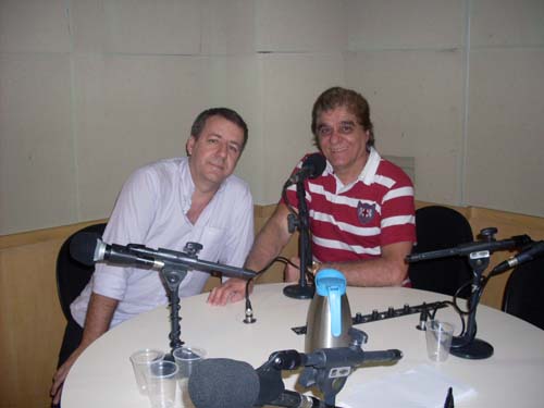 Entrevista nos estúdios da Rádio